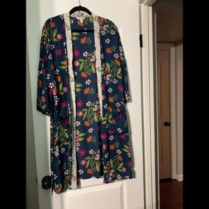 Semi sheer long cardigan